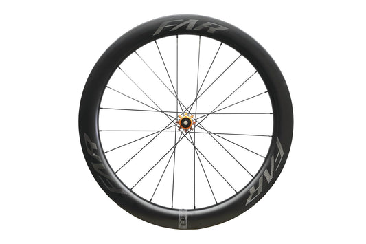 Farsports C6 wheel at an angle, showing the 58.5 mm rim profile