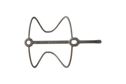EXS titanium bottle cage, second finish, laid flat
