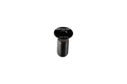 Titanium countersunk bolt for the EXS bottle cage, marked max 3 Nm