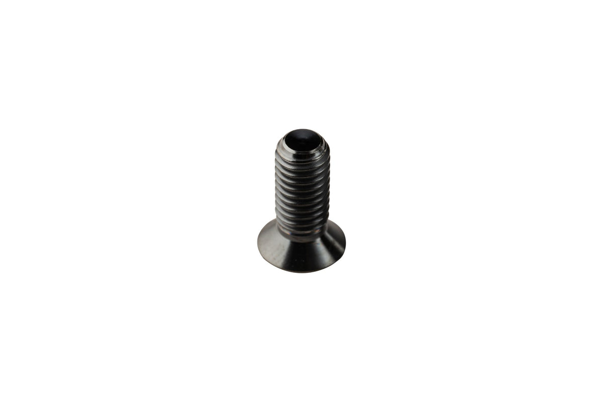 Titanium countersunk bolt for the EXS bottle cage, thread side