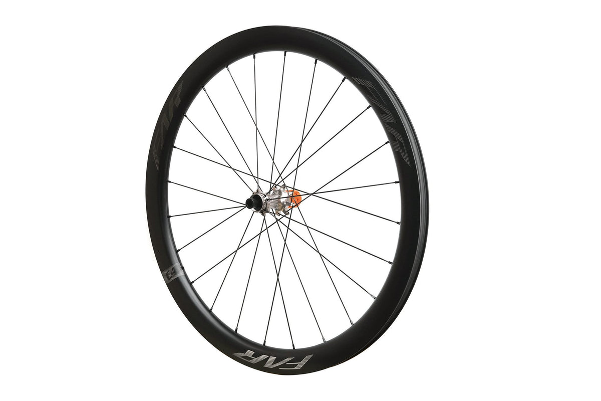 Roue Farsports C4 de face, moyeu à rochet CH01 et fixation de disque Center Lock