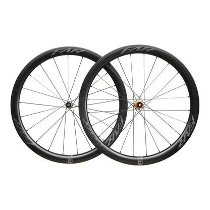 Roues carbone route Farsports C4 45 mm, avant et arrière