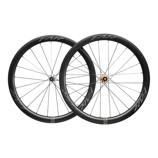 Farsports C4 45 mm carbon road wheelset, front and rear wheels