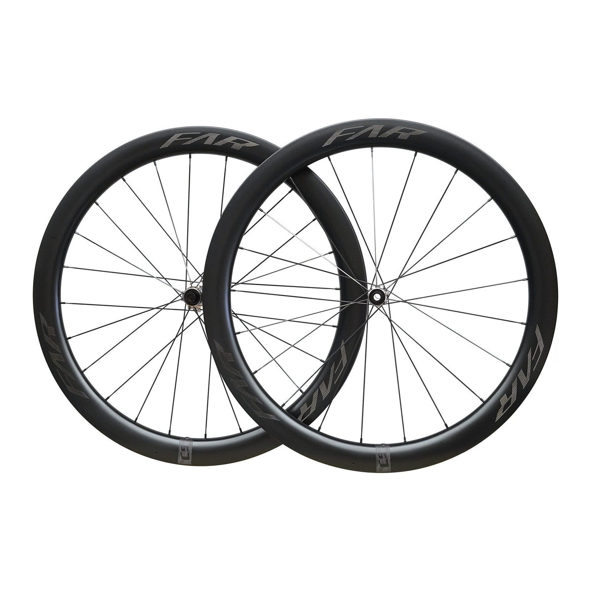 Farsports C5 50 mm carbon road wheelset, front and rear wheels