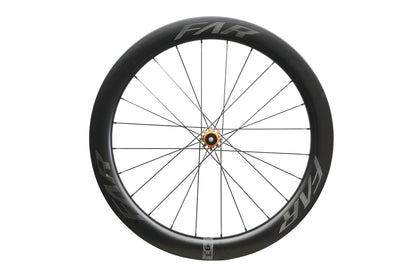 Farsports C6 wheel at an angle, showing the 58.5 mm rim profile
