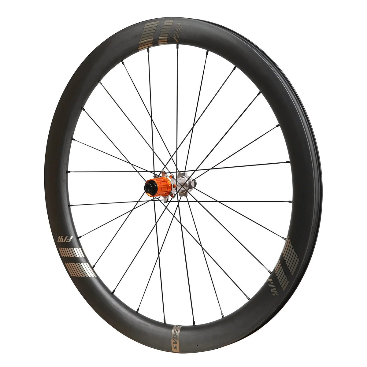 Farsports EVO C5 rear wheel, drive side, with orange ratchet freehub body