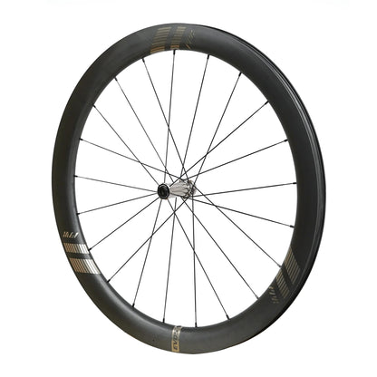 Farsports EVO C5 front wheel, 50 mm rim laced with Alpina Ultralite steel spokes