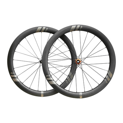 Farsports EVO C5 50 mm carbon road wheelset, front and rear wheels