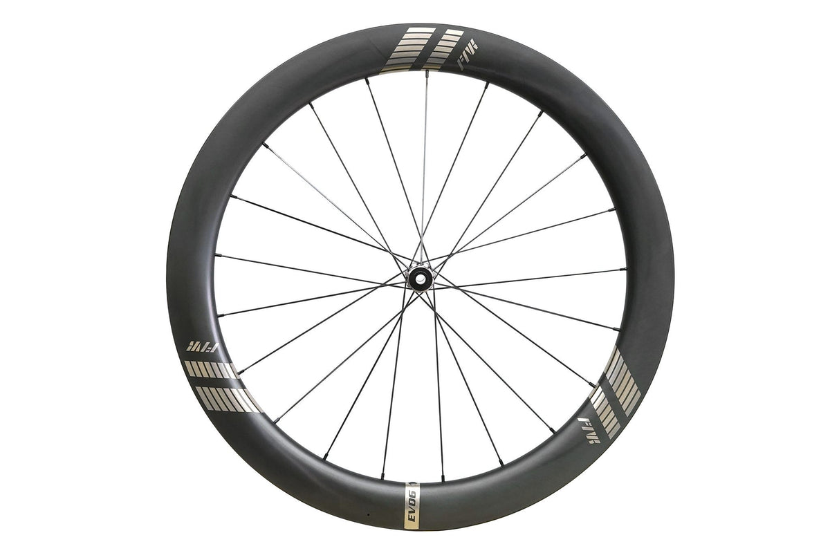 Farsports EVO C6 wheel at an angle, showing the 58.5 mm rim profile