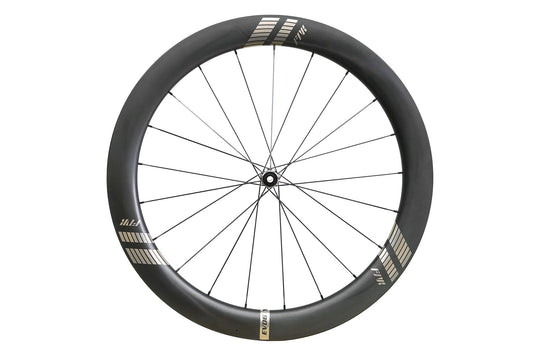 Farsports EVO C6 wheel at an angle, showing the 58.5 mm rim profile