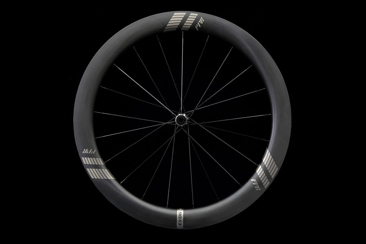 Farsports EVO C6 58.5 mm wheelset photographed on black