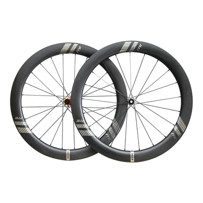 Farsports EVO C6 58.5 mm carbon road wheelset, front and rear wheels