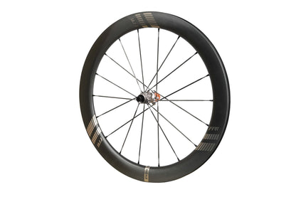 Roue Farsports EVO S6 de face, jante 58,5 mm rayonnée en rayons carbone Farsports