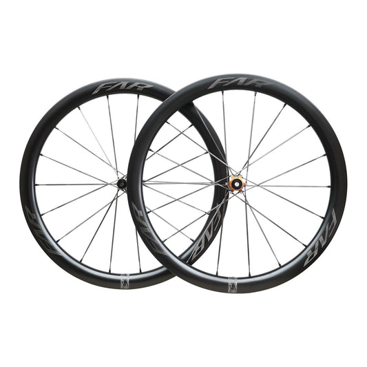 Farsports S4 45 mm carbon road wheelset, front and rear wheels