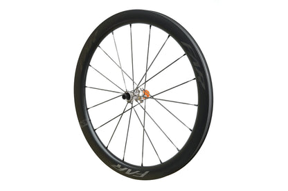 Farsports S5 rear wheel, drive side, with orange ratchet freehub body