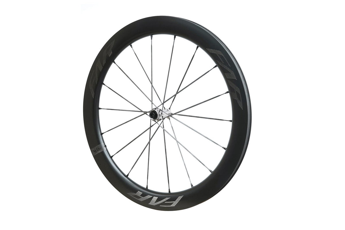 Roue Farsports S6 de face, moyeu à rochet SH01 et fixation de disque Center Lock