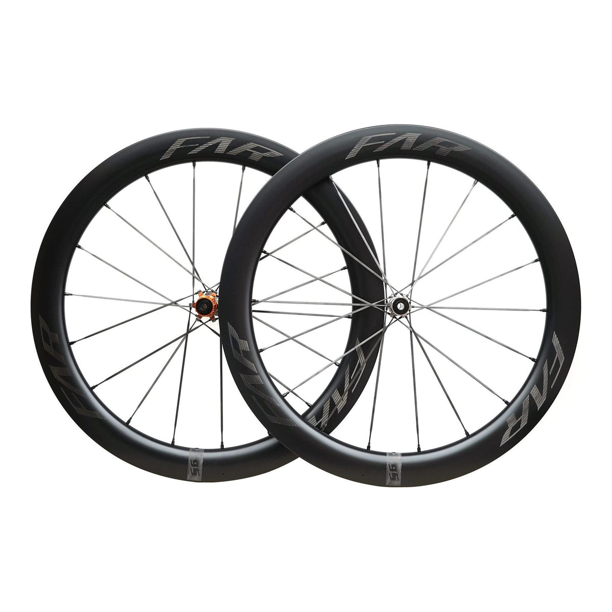 Roues carbone route Farsports S6 58 mm, avant et arrière